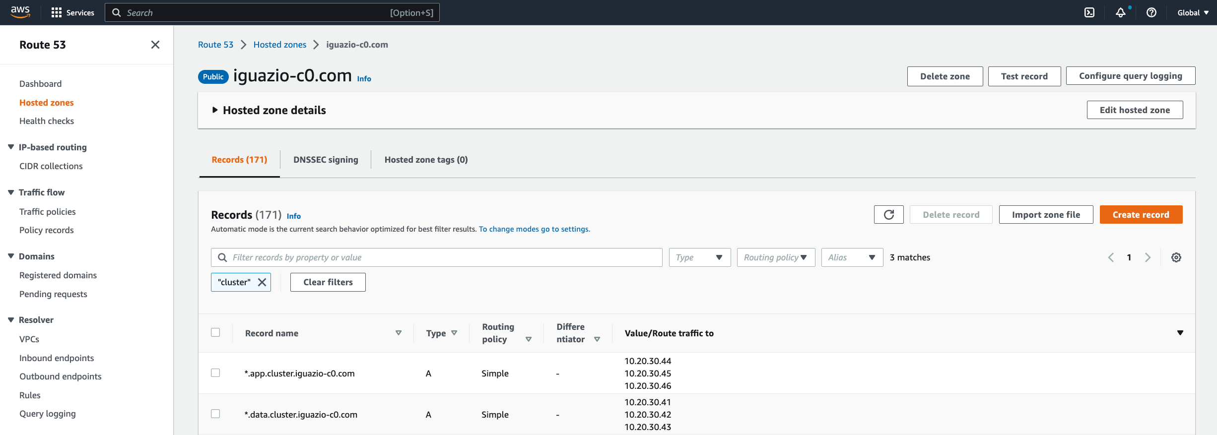 AWS DNS configuration