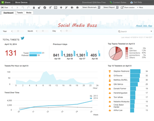 QlikView dashboard social-media buzz image