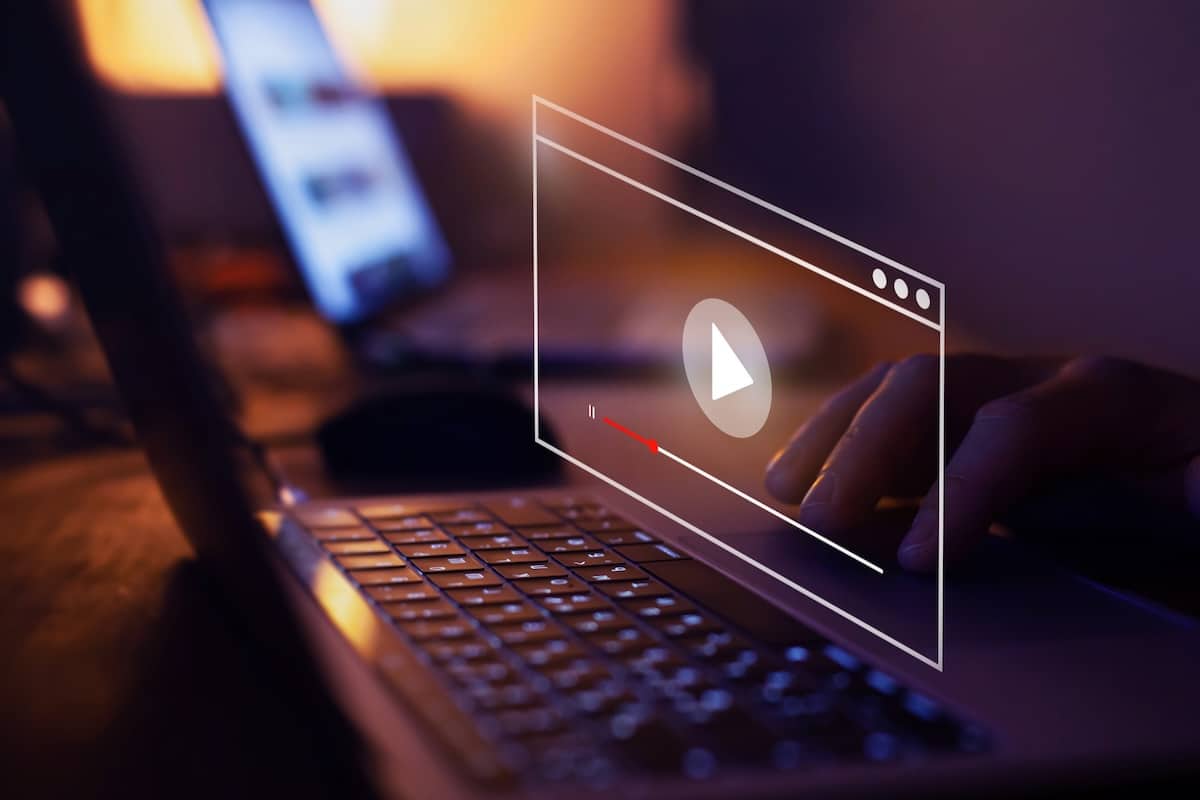 webinar or online streaming, play video file